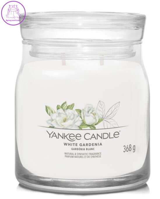 Svíčka Yankee Candle signature střední - WHITE GARDENIA ( 40482 )
