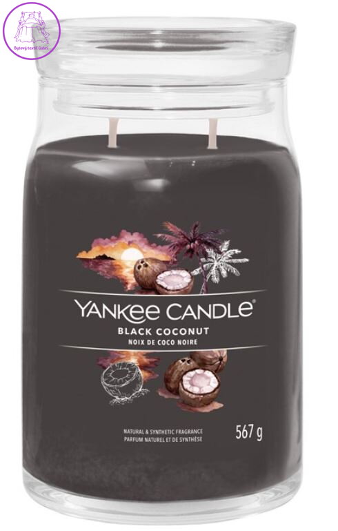 Svíčka Yankee Candle signature velký - Black Coconut ( 40503 )