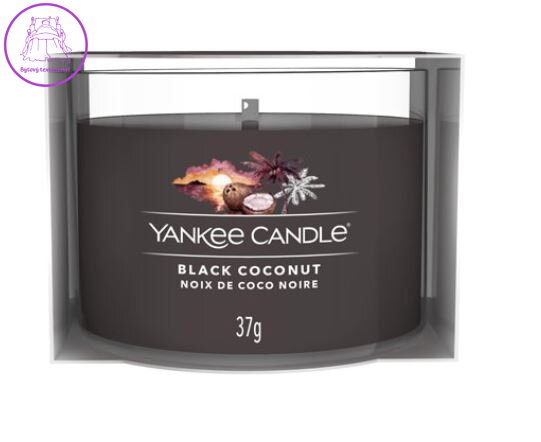 Yankee Candle plněná votivní svíčka ve skle - BLACK COCONUT ( 40507 )