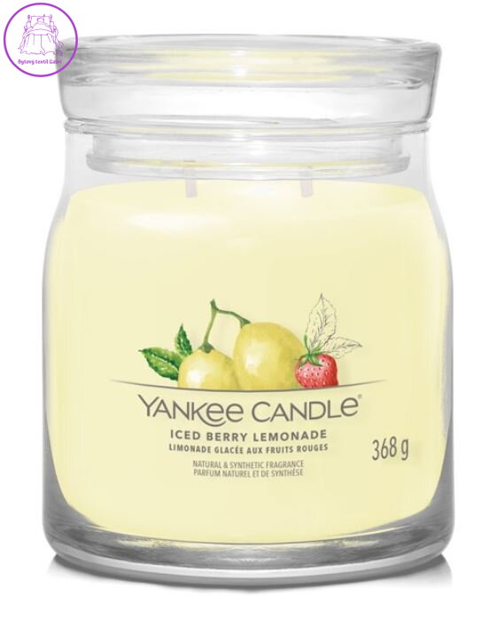 Svíčka Yankee Candle signature střední - ICED BERRY LEMONADE ( 40510 )