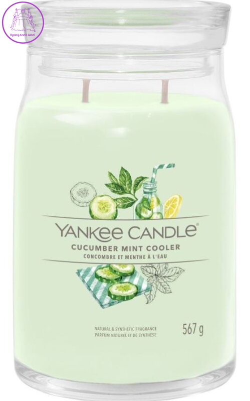 Svíčka Yankee Candle signature velký - Cucumber Mint Cooler / 40678 )