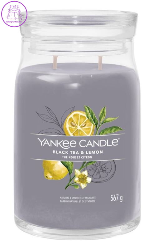 Svíčka Yankee Candle signature velký - Black Tea & Lemon ( 40726 )