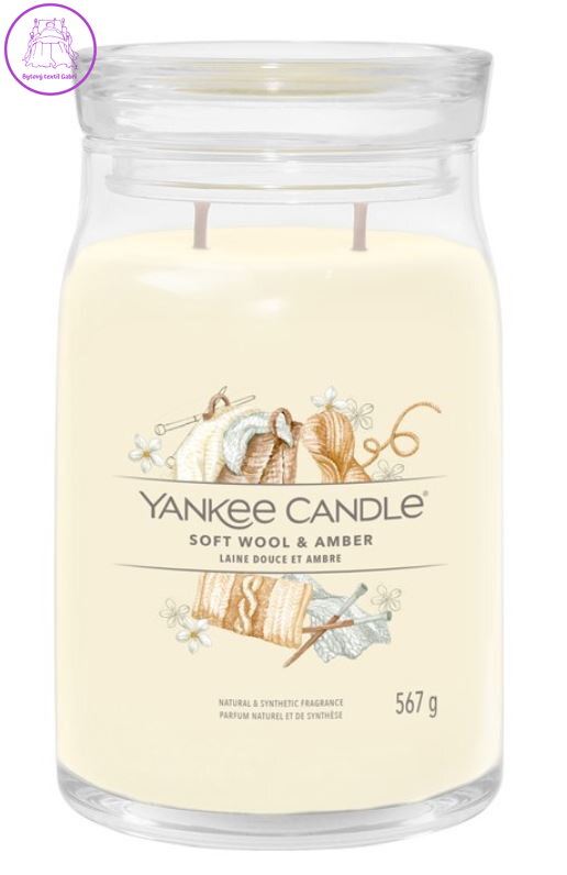 Svíčka Yankee Candle signature velký - Soft wool & Amber ( 40737 )