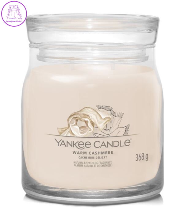 Svíčka Yankee Candle signature střední - WARM CASHMERE ( 40786 )