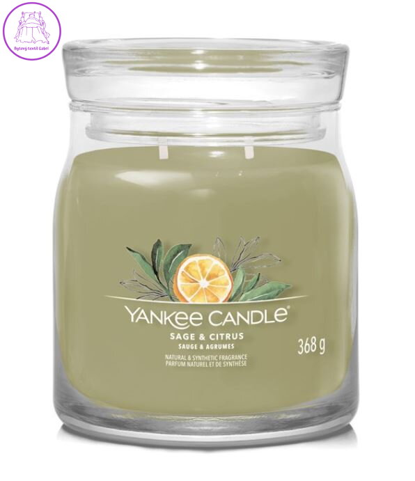Svíčka Yankee Candle signature střední - SAGE & CITRUS ( 40793 )