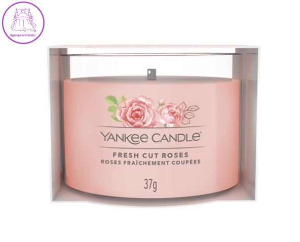 Yankee Candle plněná votivní svíčka ve skle - FRESH CUT ROSE ( 40853 )S