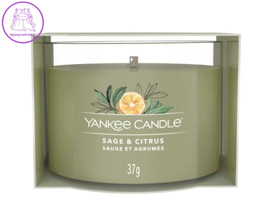 Yankee Candle plněná votivní svíčka ve skle - SAGE & CITRUS ( 40856 )