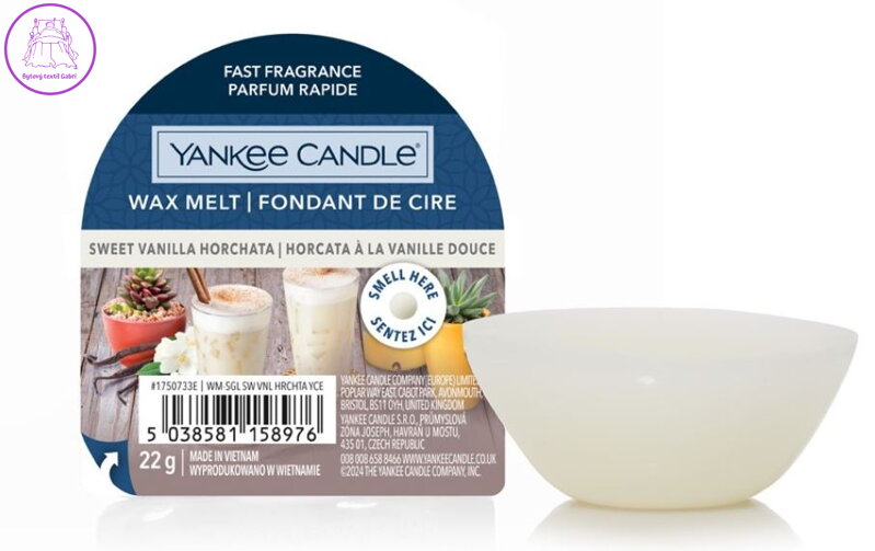 Yankee Candle vonný vosk do aromalampy - SWEET VANILLA HORCHATA ( 41818 )