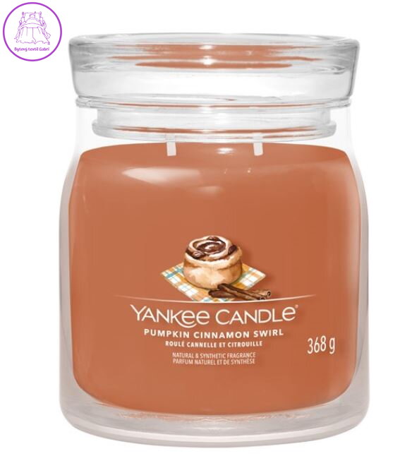 Svíčka Yankee Candle signature střední - PUMPKIN CINNAMON SWIRL ( 42180 )