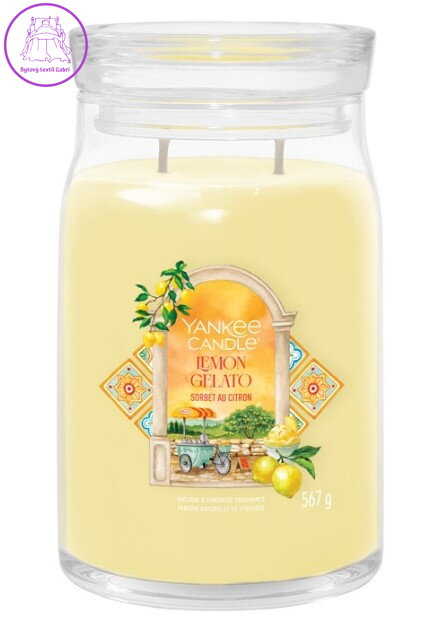 Svíčka Yankee Candle signature velký - Lemon Gelato ( 43120 )