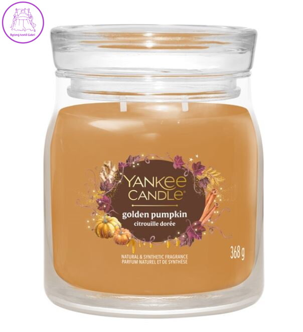 Svíčka Yankee Candle signature střední - GOLDEN PUMPKIN ( 43499 )