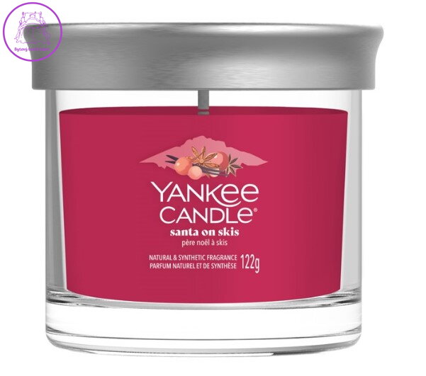Svíčka Yankee Candle signature tumbler malý - SANTA ON SKIS ( 43510 )