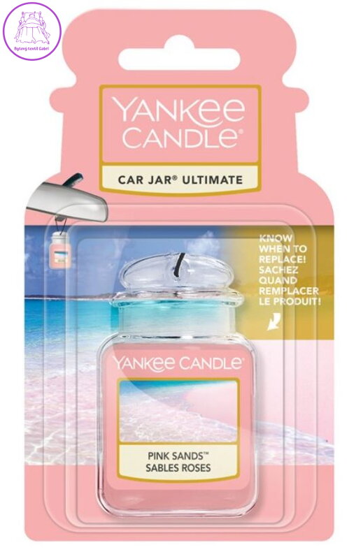 YANKEE CANDLE LUXUSNÍ VISAČKA GELOVÁ - PINK SANDS VŮNĚ DO AUTA