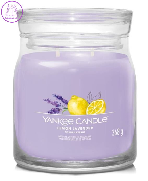 YANKEE CANDLE SIGNATURE STŘEDNÍ - LEMON LAVENDER  368g