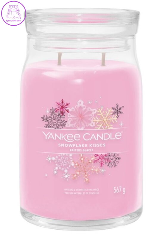 YANKEE CANDLE SIGNATURE VELKÝ - SNOWFLAKE KISSES  567g