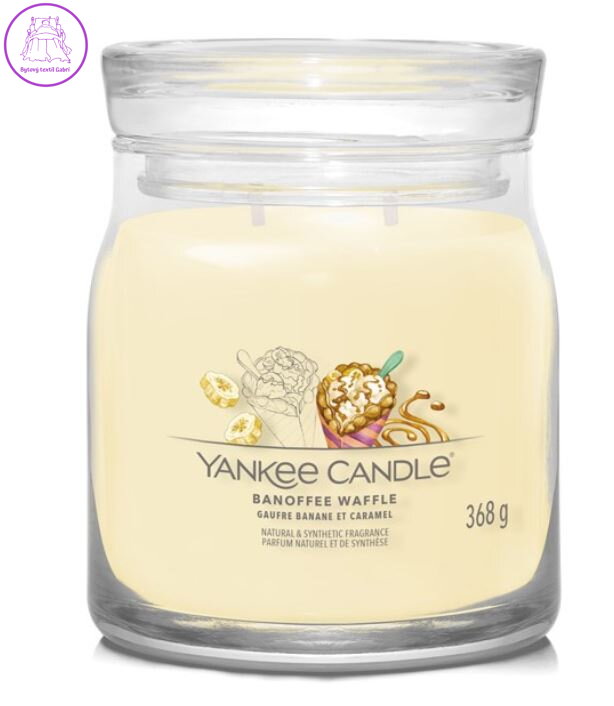 YANKEE CANDLE SIGNATURE STŘEDNÍ - BANOFFEE WAFFLE 368g