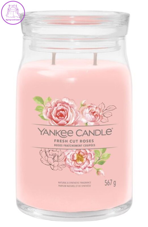 YANKEE CANDLE SIGNATURE VELKÝ - FRESH CUT ROSES 567g