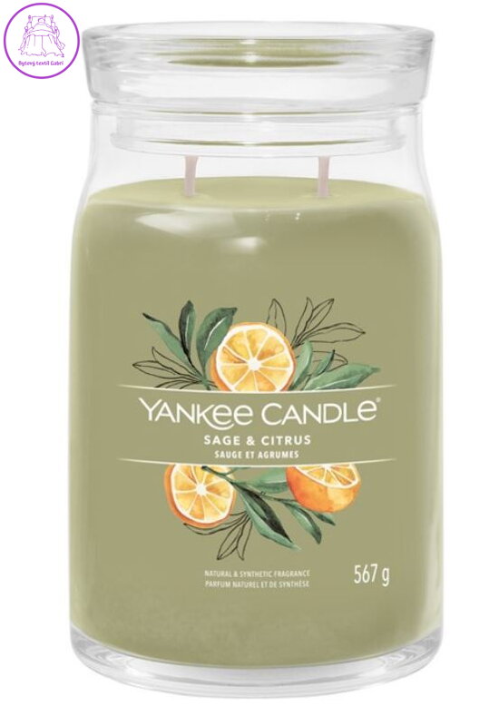 YANKEE CANDLE SIGNATURE VELKÝ - SAGE & CITRUS 567g