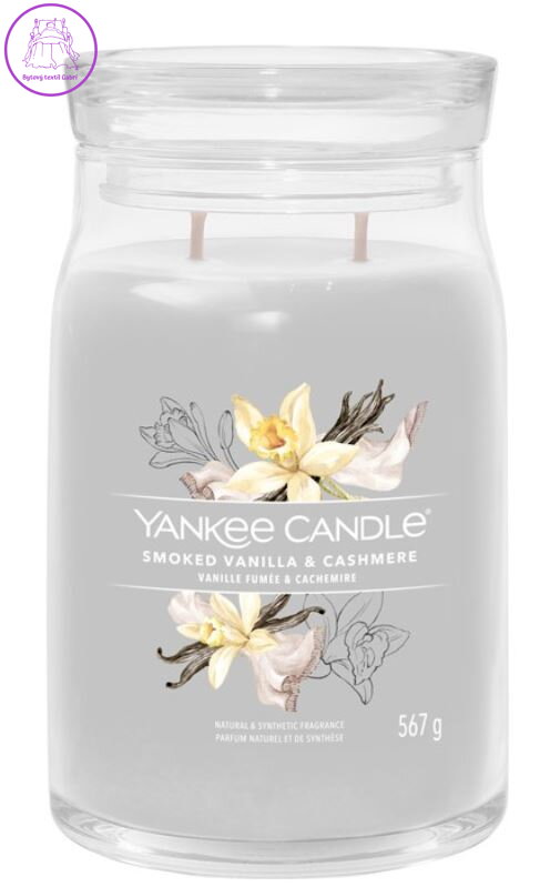 YANKEE CANDLE SIGNATURE VELKÝ - MOKED VANILLA & CASHMERE 567g