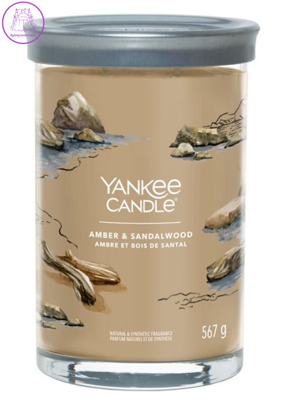 YANKEE CANDLE SIGNATURE TUMBLER VELKÝ - AMBER & SANDALWOOD  567g