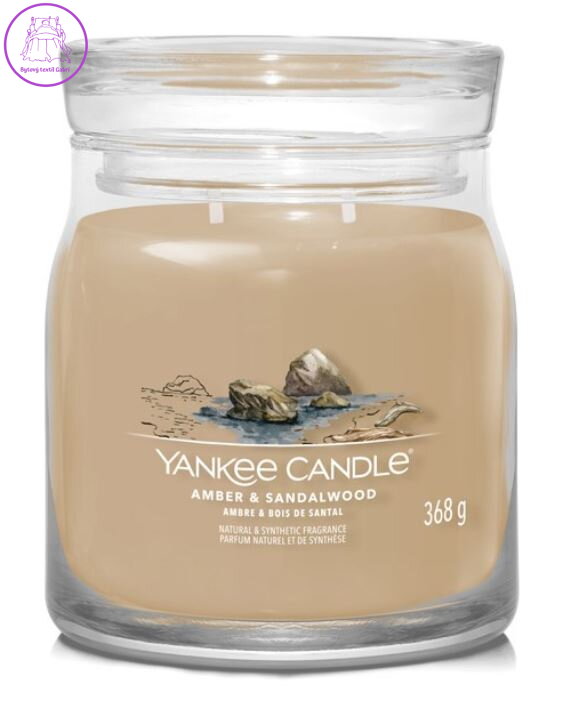 YANKEE CANDLE SIGNATURE STŘEDNÍ - AMBER & SANDALWOOD  368g