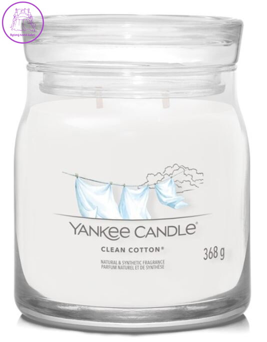 YANKEE CANDLE SIGNATURE STŘEDNÍ - CLEAN COTTON 368g
