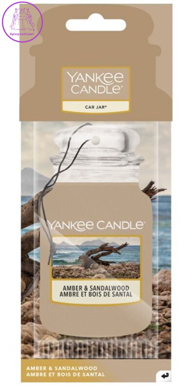 YANKEE CANDLE PAPÍROVÁ AUTO VISAČKA - AMBER & SANDALWOOD VŮNĚ DO AUTA