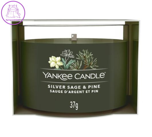 YANKEE CANDLE VOTIVNÍ SVÍČKA PLNĚNÁ VE SKLE - SILVER SAGE & PINE