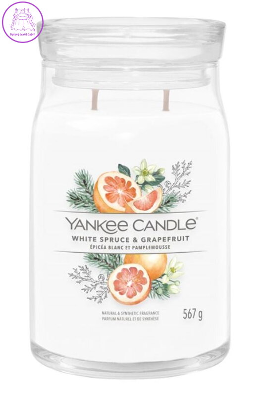 YANKEE CANDLE SIGNATURE VELKÝ - WHITE SPRUCE & GRAPEFRUIT  567g