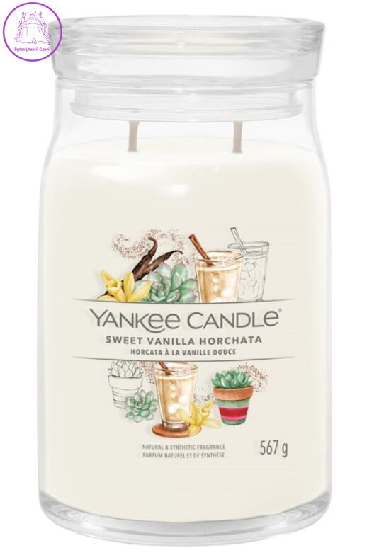 YANKEE CANDLE SIGNATURE VELKÝ - SWEET VANILLA HORCHATA 567g