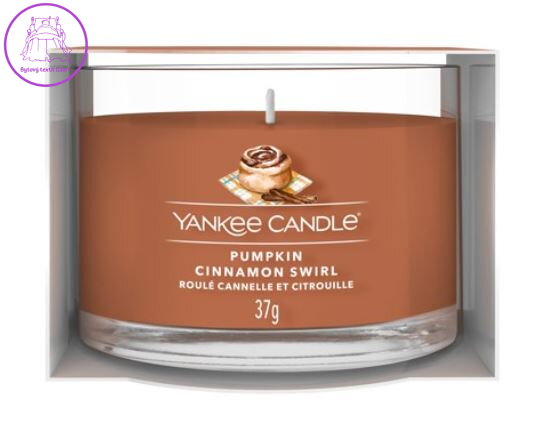 YANKEE CANDLE VOTIVNÍ SVÍČKA PLNĚNÁ VE SKLE - PUMPKIN CINNAMON SWIRL