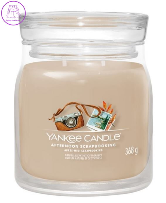 YANKEE CANDLE SIGNATURE STŘEDNÍ - AFTERNOON SCRAPBOOKING 368g