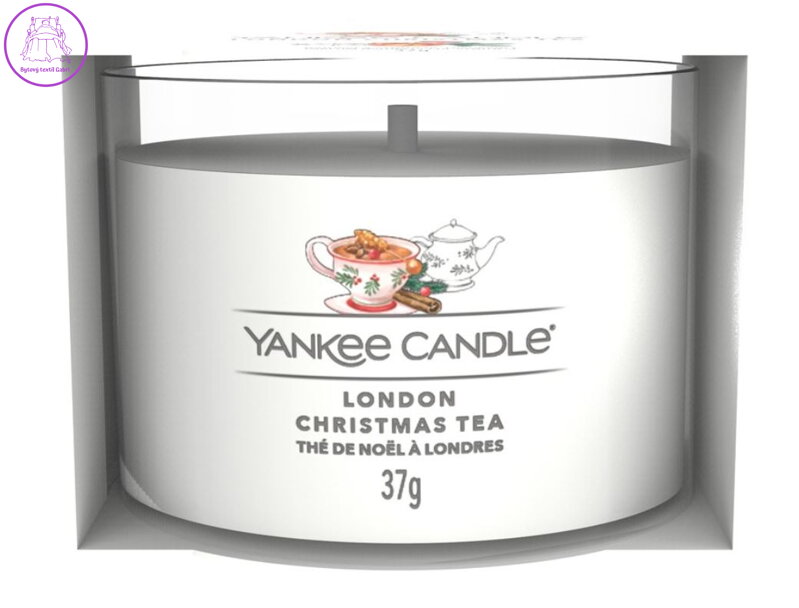 YANKEE CANDLE VOTIVNÍ SVÍČKA PLNĚNÁ VE SKLE - LONDON CHRISTMAS TEA