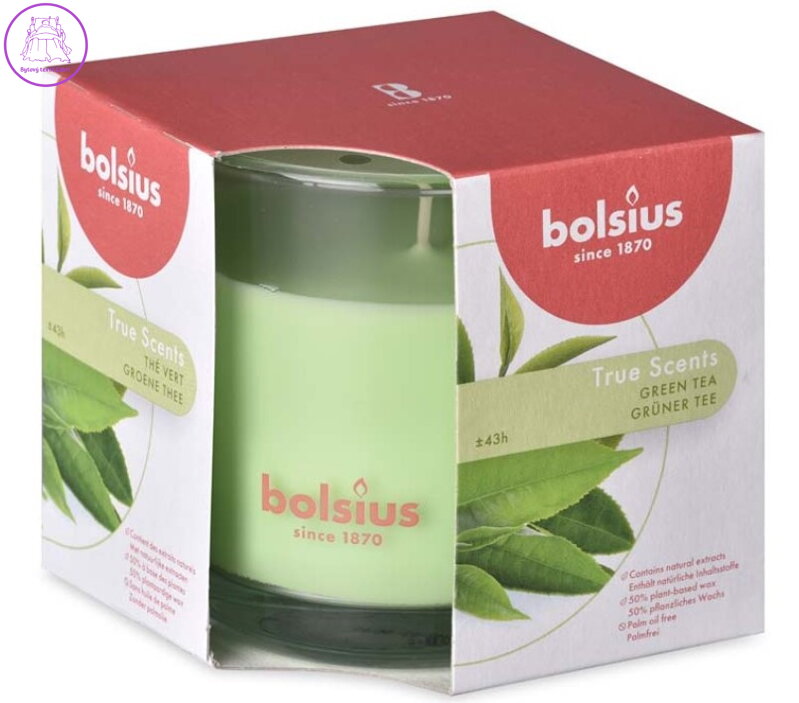 Bolsius Aromatic 2.0 Sklo 95x95mm Green Tea, vonná svíčka