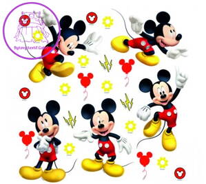 Samolepící dekorace na zeď 30x30cm Mickey Mouse - DKS 3802