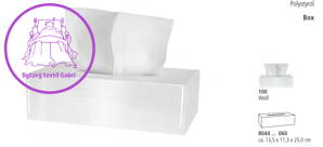Box na kapesníky bílý 13,5 x 11,3 x 25,0 cm Tissue