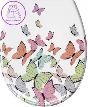 WC sedátko duroplast Butterflies 37x45cm
