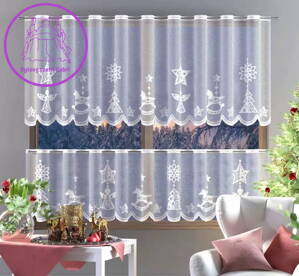  Metrážové vitrážky vánoční bílé W-Andílci AW624777070 ( více rozměrů ) 2023