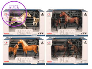 Zoolandia kůň s hříbětem a doplňky 4druhy v krabičce