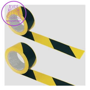 Označovací páska, 7cm šířka, 200 m dlouhá, žlutá-černá