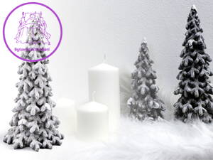 Dekorační vánoční stromeček s glitry 27,5 cm