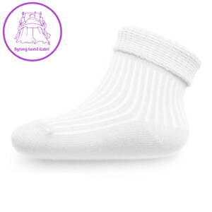 Kojenecké pruhované ponožky New Baby bílé, 62 (3-6m), Bílá