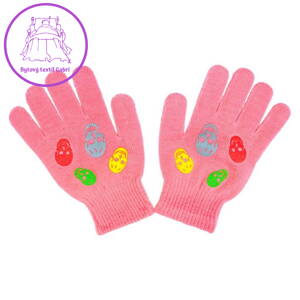 Dětské zimní rukavičky New Baby Girl malinové, 122 (6-7 let), Růžová