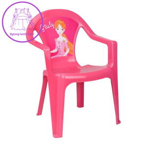 Dětský zahradní nábytek - Plastová židle růžová Giuly, Růžová