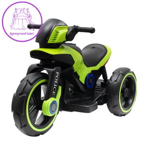 Dětská elektrická motorka Baby Mix POLICE zelená, Zelená