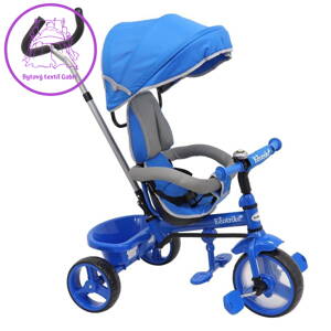Dětská tříkolka Baby Mix Ecotrike s bezpečnostními pásy light blue, Modrá
