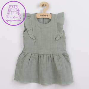 Kojenecké mušelínové šaty New Baby Summer Nature Collection mátové, 68 (4-6m), Zelená
