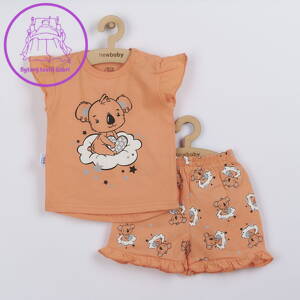 Dětské letní pyžamko New Baby Dream lososové, 68 (4-6m), Dle obrázku