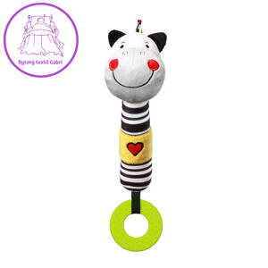 Plyšová pískací hračka s kousátkem Baby Ono zebra Zack, Dle obrázku