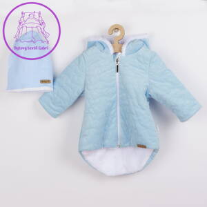 Zimní kojenecký kabátek s čepičkou Nicol Kids Winter modrý, 62 (3-6m), Modrá